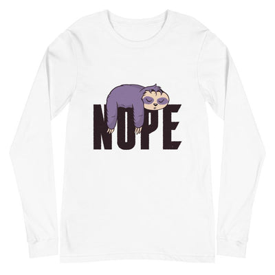 Lazy Nope Sloth Longsleeve - Silicon Craftees