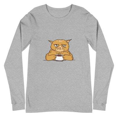 Grumpy Cat Needs Coffee Longsleeve - Silicon Craftees