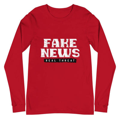 Fake News Is The Real Threat Longsleeve - Silicon Craftees