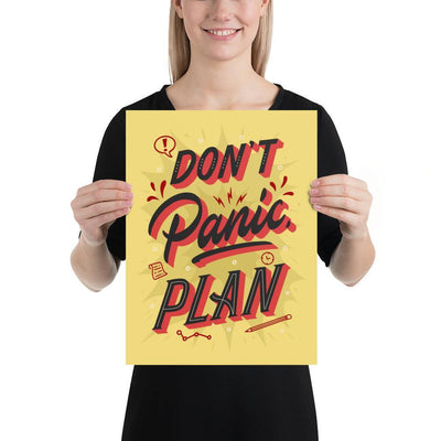 "Don't Panic, Plan" Poster - Silicon Craftees