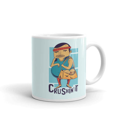 Hamburger Guy Crushin It Classic Mug - Silicon Craftees