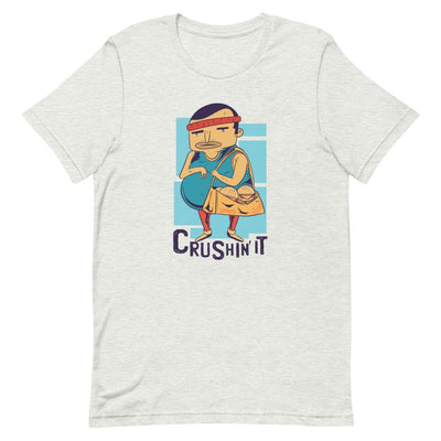 Hamburger Guy Crushin It T-Shirt - Silicon Craftees